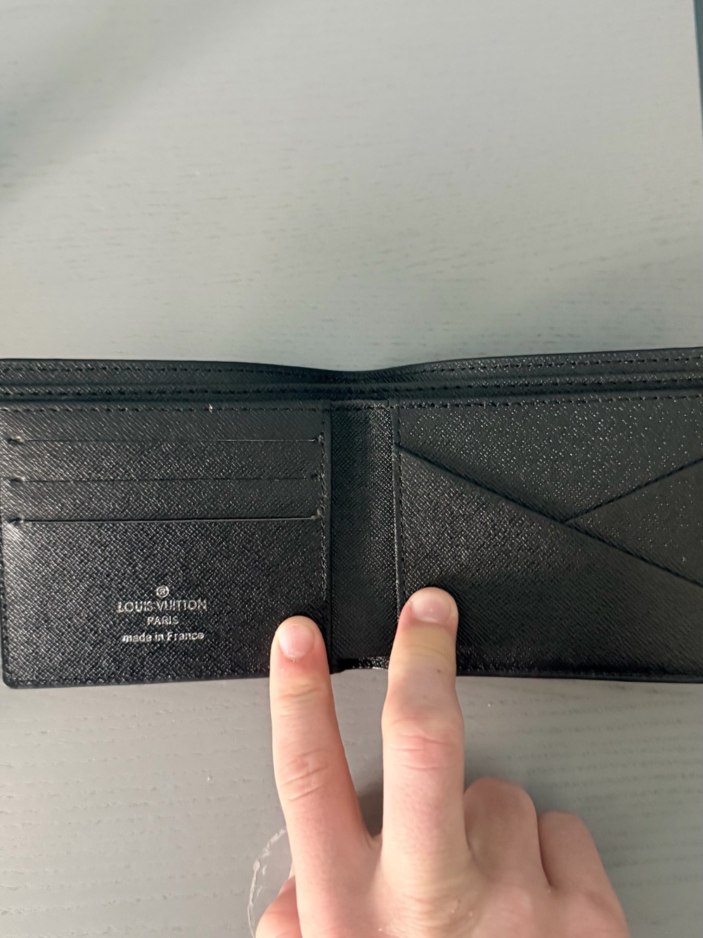 Louis Vuitton Black Monogram Embossed Leather Card Holder - Picture 2 of 2